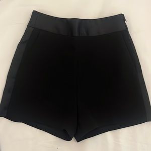Express polyester high waist black shorts
